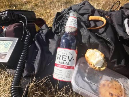 Ale and Scotch egg for lunch