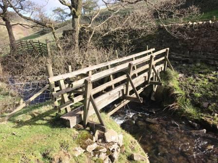 Wooden footbridge