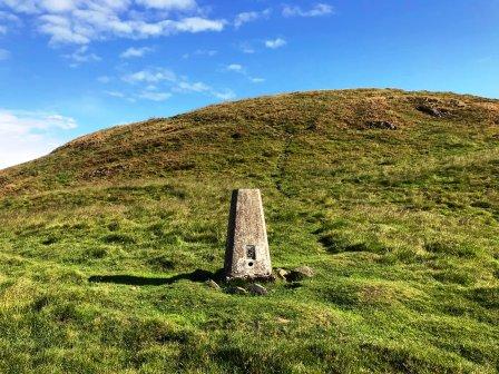 The strangely positioned trig point!