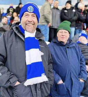 Two radio amateurs at the football - Tom M1EYP & Ray M1REK