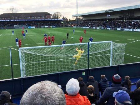 Goalmouth action at the town end