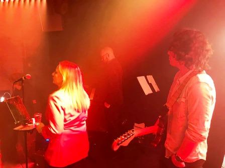 On stage and ready to play