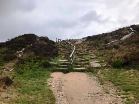 Climbing towards Tegg's Nose
