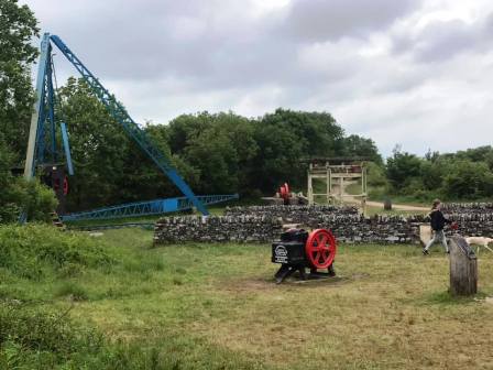 Old quarry machinery at Tegg's Nose