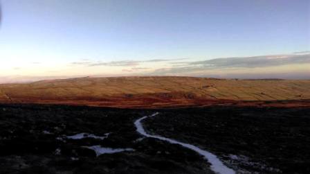 Looking back towards the A635 parking spot