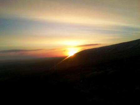 Sunrise over the shoulder of Black Hill