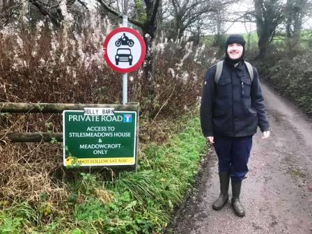 End of road to Stilesmeadow Farm