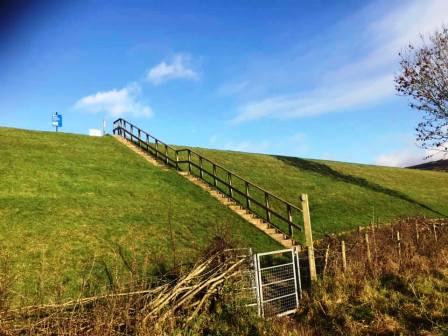 Stairway off the dam