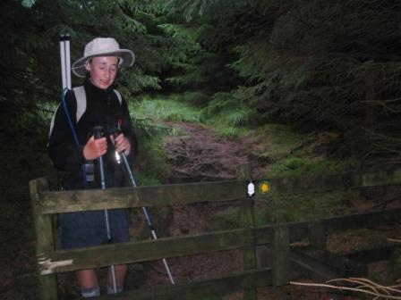 Starting the climb up Byrness Hill