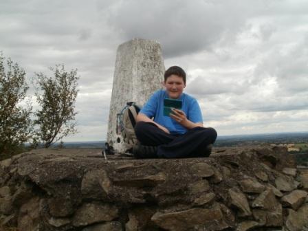 Liam on his DS at the summit