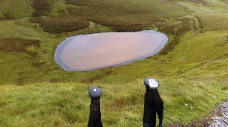 Llyn Lluncaws from the descent path