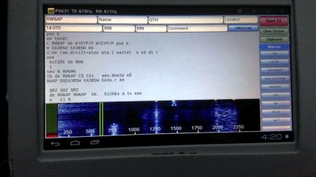 DroidPSK working OK on rx