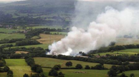 Scene from the summit shortly after the blast