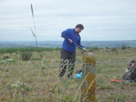 Tom setting up