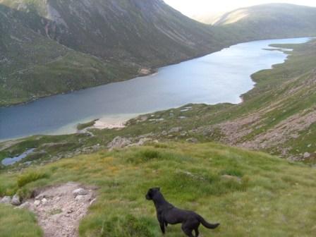 Tommy surveys Loch Avon