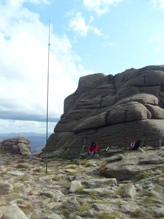 40m dipole on Beinn Mheadhoin