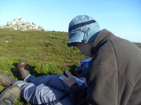 Jimmy operating on 40m SSB on Knock Hill