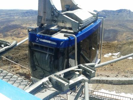 Cable car ready to descend