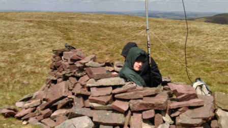 Summit shelter on a very windy summit