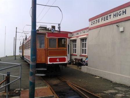 Tram outside the summit hotel