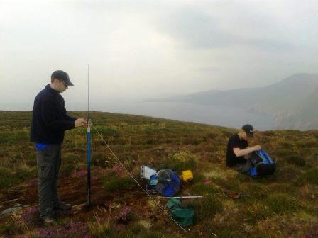 Jimmy & Ed setting up on Bradda