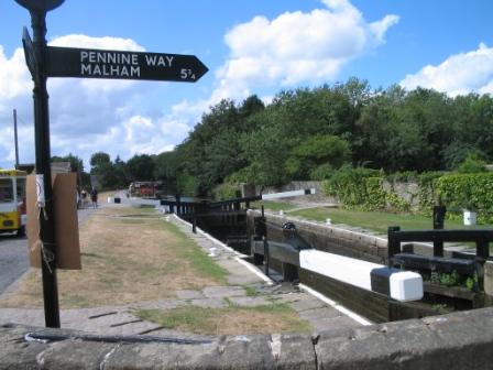 Canal lock in Gargrave