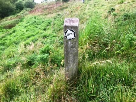 Waypost on the Dane Valley Way