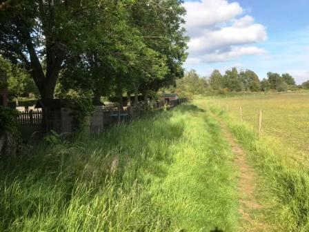 Footpath around the back of Goostrey Primary School
