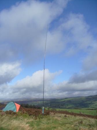 HF airial and operating tent