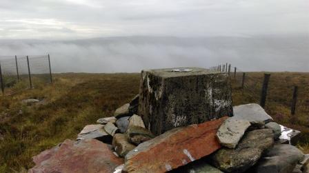 Trig point at the summit