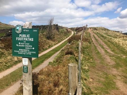 Footpath from Cracken Edge