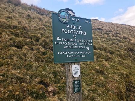 Footpath sign