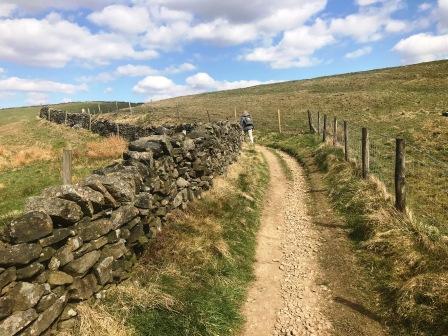 Winding path towards the north end of Mount Famine