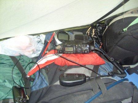 The station in the tent