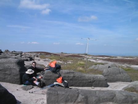 Amateur radio transmissions from Kinder Scout