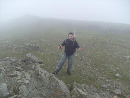 Tom on Fairfield's summit plateau