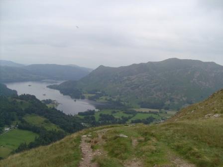 Descending towards Patterdale, with Ullswater ahead