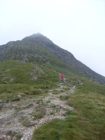 Tom completing the descent of Cofa Pike