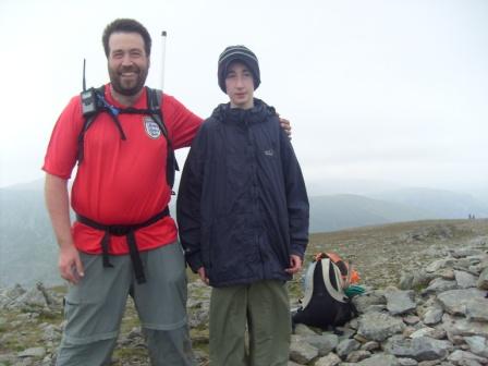 Tom & Jimmy, summit of St Sunday Crag