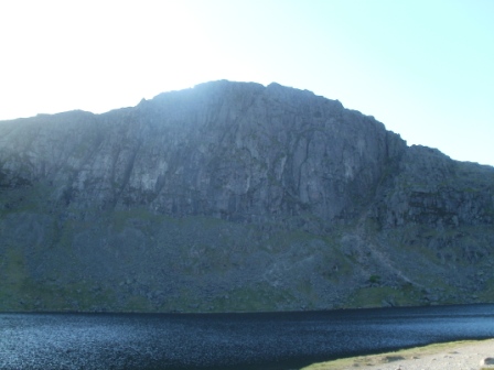 Sun setting behind Pavey Ark