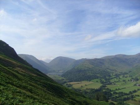 The view southwards on the initial ascent