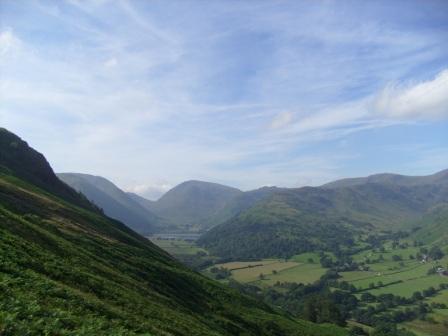 The view southwards on the initial ascent