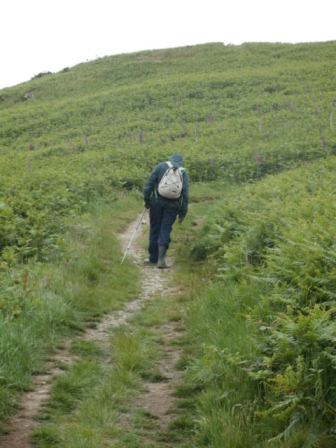 Liam sets off up Black Combe