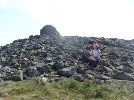 Mai Ling resting on the summit