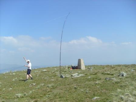 Richard setting up his dipole