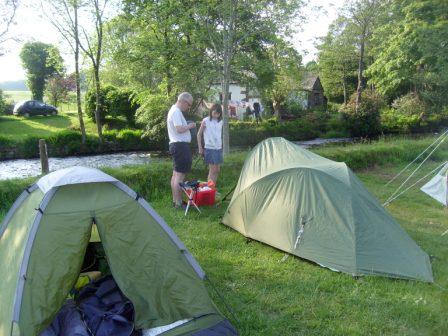 Delightful camping spot at the Old Post Office campsite, Santon Bridge