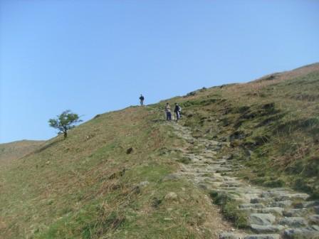 Tom, Jimmy & Jordan on the descent from Loughrigg Fell summit