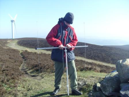 Jimmy setting up the SOTA Beam