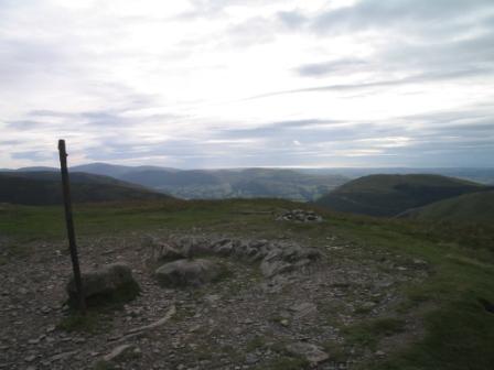 The summit as we left it at sunset