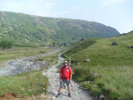 Tom approaching Stockley Bridge